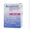 Augmentin có dạng gói bột pha hỗn dịch 250mg của GSK sản xuất. Augmentin 250mg là thuốc dùng trong điều trị ngắn hạn các nhiễm khuẩn đường hô hấp trên và dưới (bao gồm cả tai-mũi-họng), đường niệu dục, da và mô mềm, xương và khớp và các nhiễm khuẩn khác như sảy thai nhiễm khuẩn, nhiễm khuẩn sản khoa, nhiễm khuẩn ổ bụng.