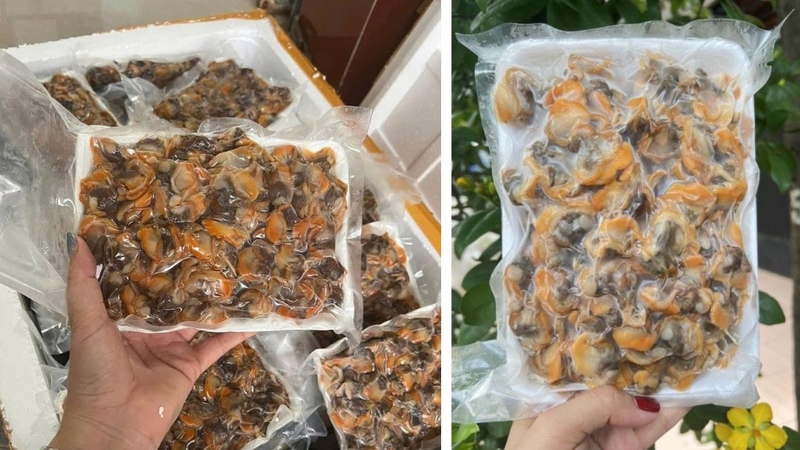 Hút chân không sẽ giúp bảo quản thịt sò được lâu hơn